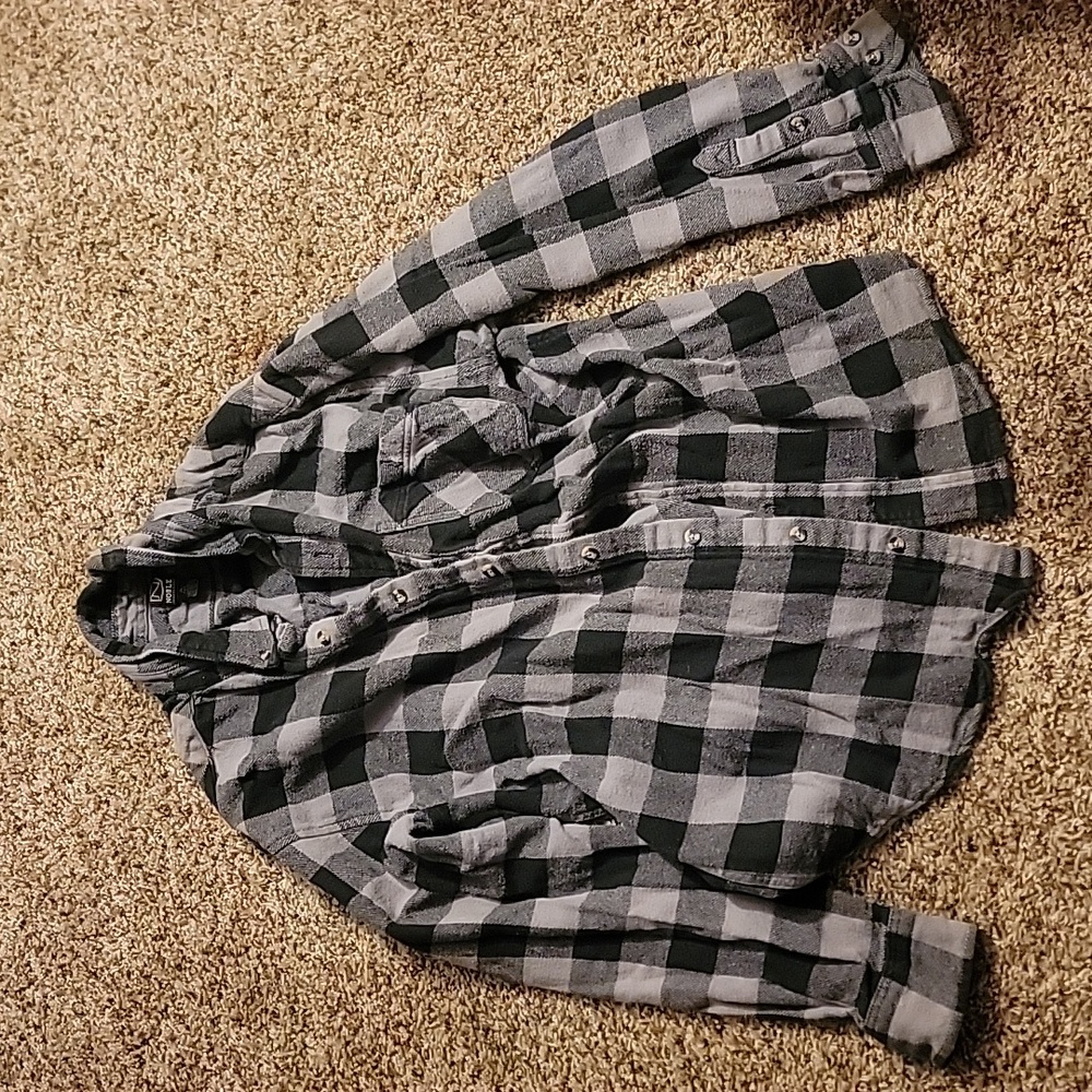 Noble outfitters gray/black flannel XL